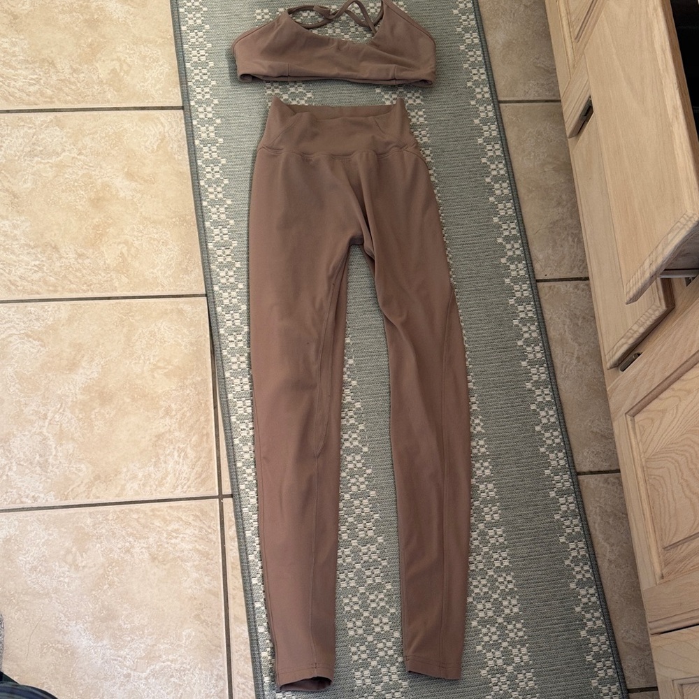 Alphalete Tan High-Waisted Leggings